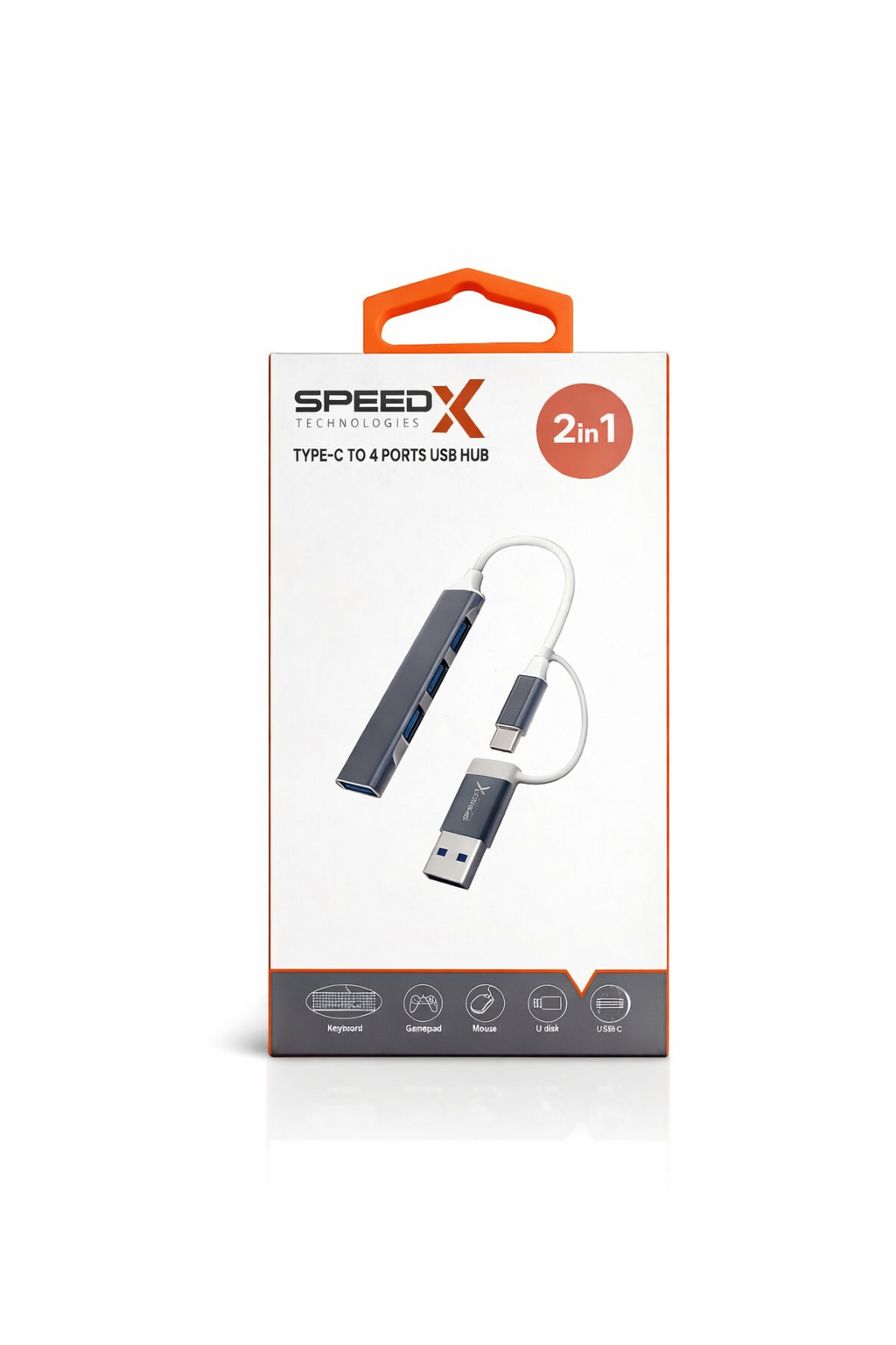 Speed-X 2 in 1 Type-C/A To 4 Ports Usb Hubb
