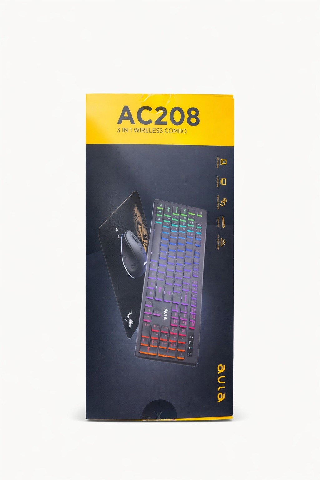 AC-208 Wireless Rchargable Keyboard Mouse Rgb