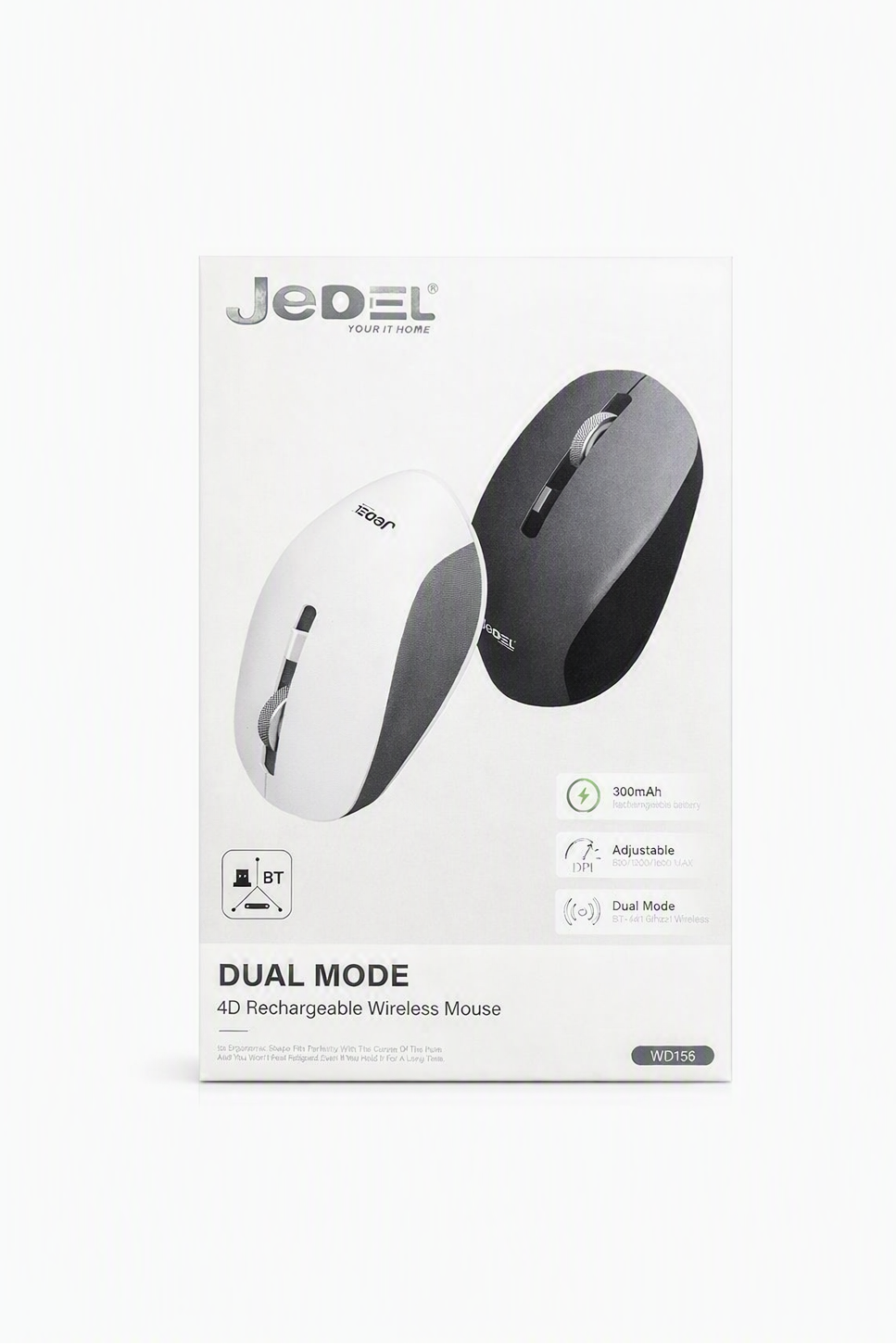 JEDEL WD156 Dual Mode 4D Rechargeable Wireless Mouse